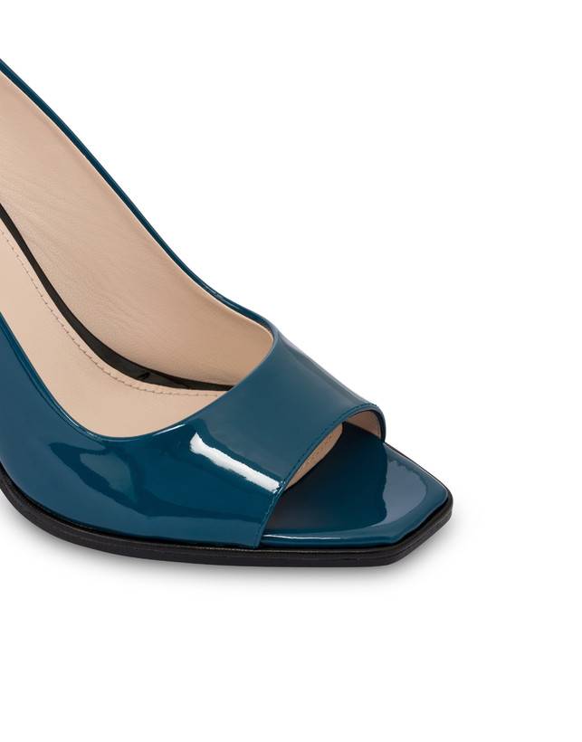 Pollini Slingback In Vernice Attitude Pavone/nero Sottocosto