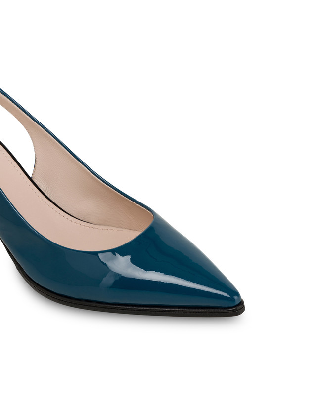 Pollini Slingback In Vernice Attitude Pavone/nero Novità