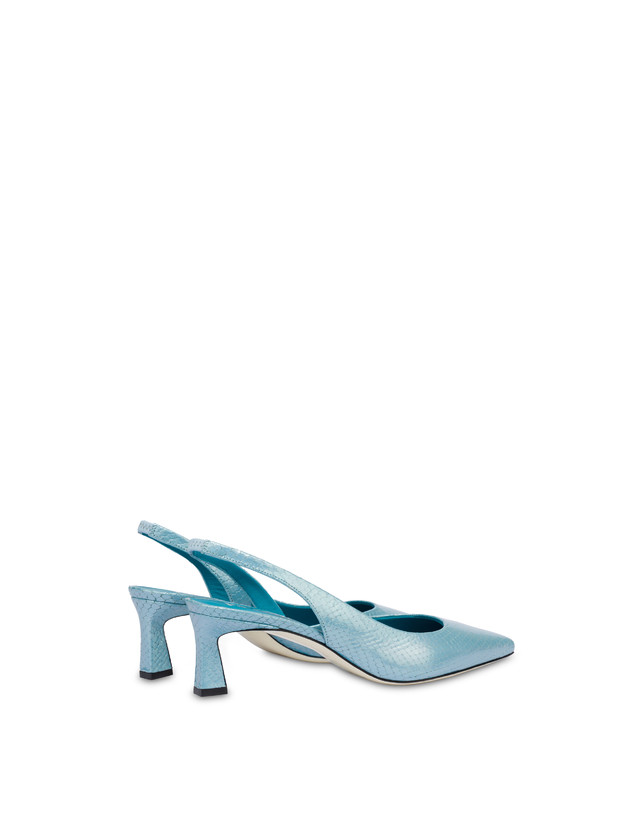 Pollini Slingback Con Stampa Pitone Iridescente Cote D'azur Pool Sconto