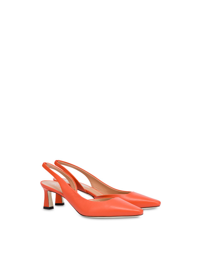 Pollini Slingback In Nappa Cote D'azur Coral Offerta