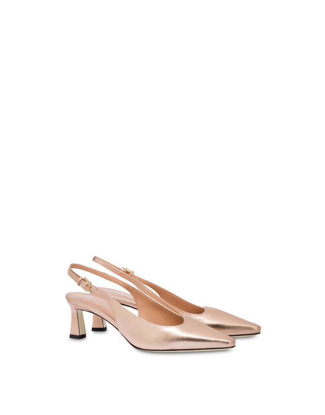 Pollini Slingback In Nappa Laminata Wave Rame Economico