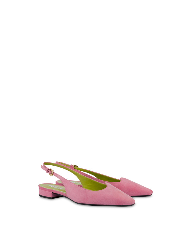 Pollini Ballerina Slingback In Nappa Cote D'azur Peonia In Vendita