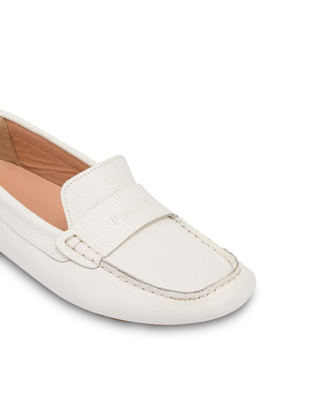 Pollini Mocassini Driver In Vitello Eazy Bianco I Più Venduti