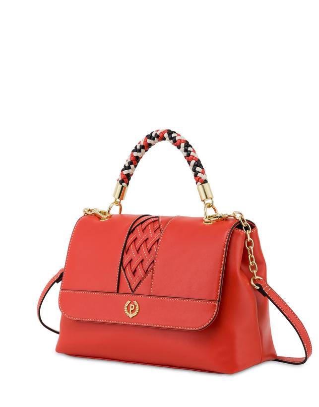 Pollini Borsa Top Handle Con Intreccio Agadir Arancio Moda