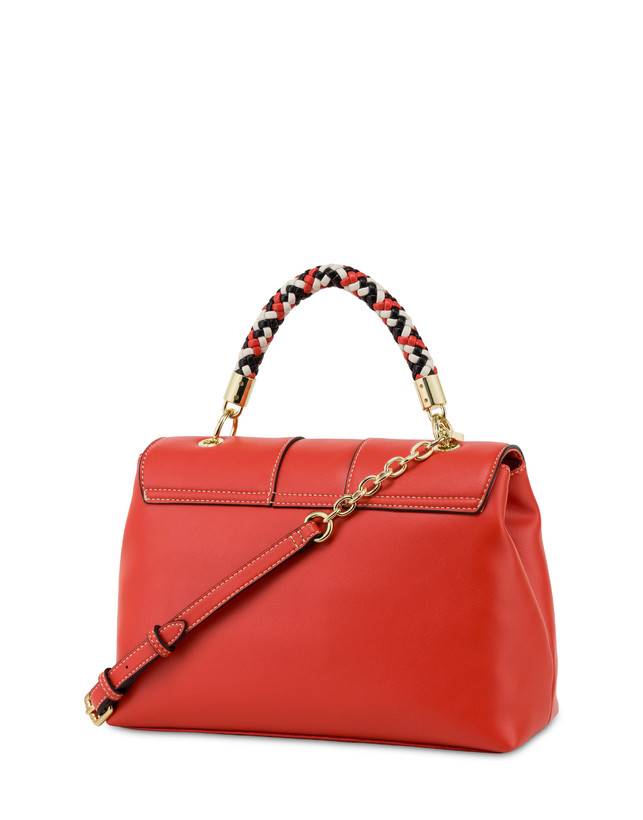 Pollini Borsa Top Handle Con Intreccio Agadir Arancio Moda