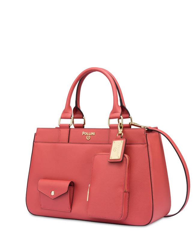 Pollini Borsa Doppio Manico Eclectic Arancio Italy
