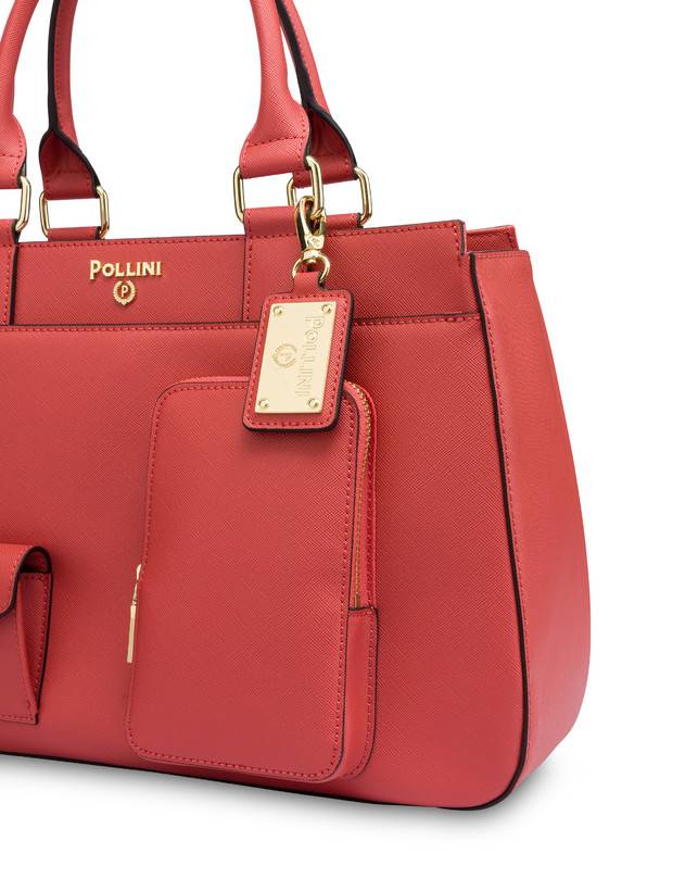 Pollini Borsa Doppio Manico Eclectic Arancio Italy