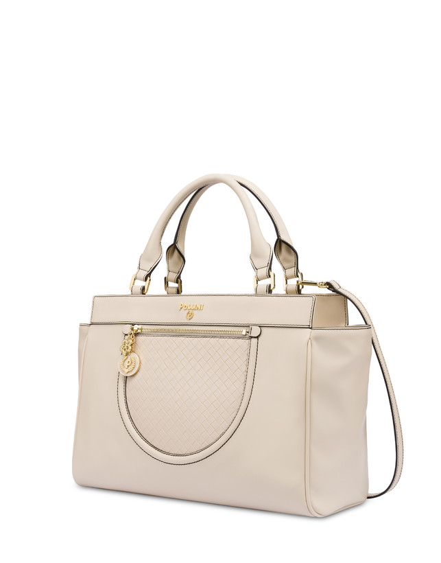 Pollini Borsa Doppio Manico Half Moon Avorio/avorio 2025