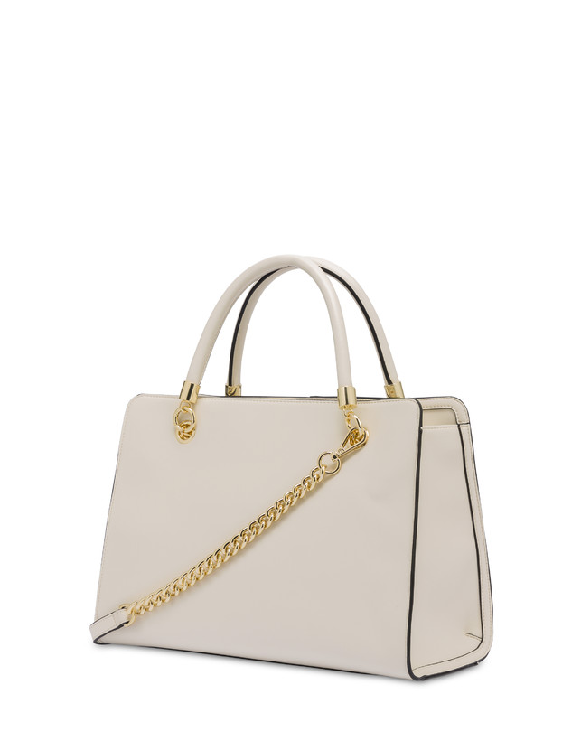 Pollini Borsa Doppio Manico Shell Avorio/avorio Qualità