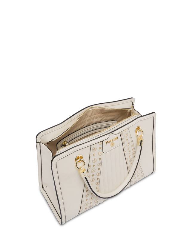 Pollini Borsa Doppio Manico Shell Avorio/avorio Qualità
