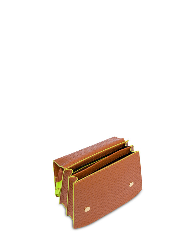Pollini Borsa A Mano Con Foulard Color Explosion Cuoio/cuoio Soddisfazione Garantita