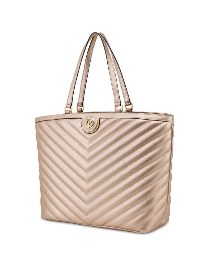 Pollini Tote Bag Matelassé Sunbeam Rose Gold Negozi Online