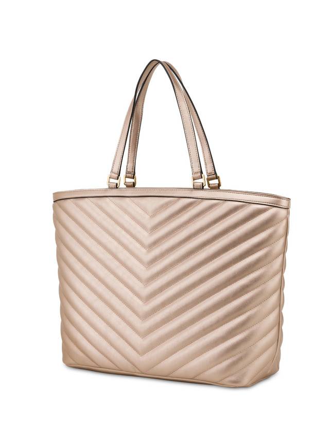 Pollini Tote Bag Matelassé Sunbeam Rose Gold Negozi Online