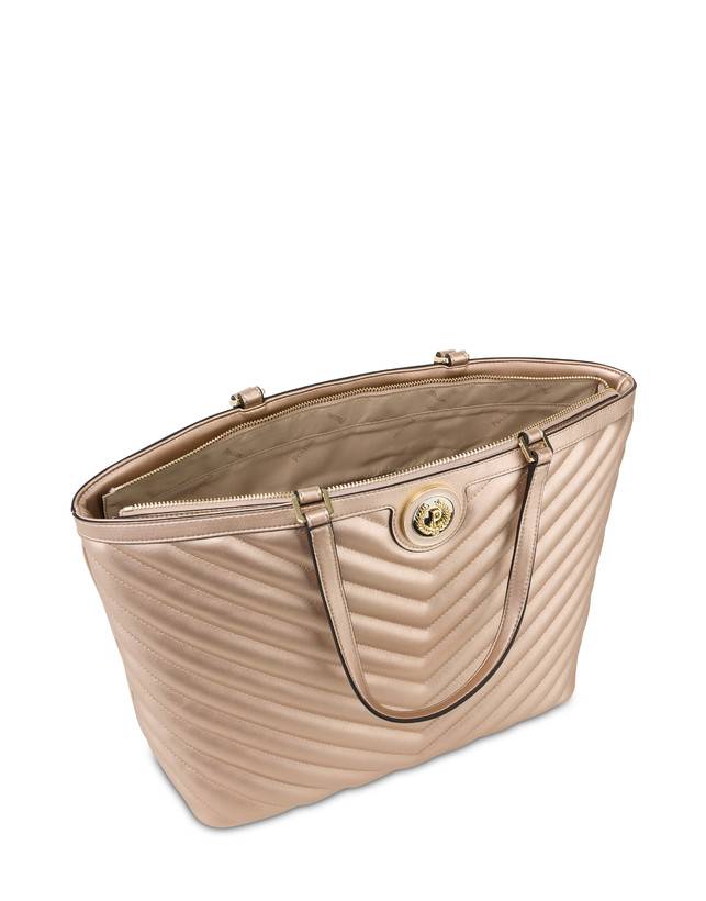 Pollini Tote Bag Matelassé Sunbeam Rose Gold Negozi Online