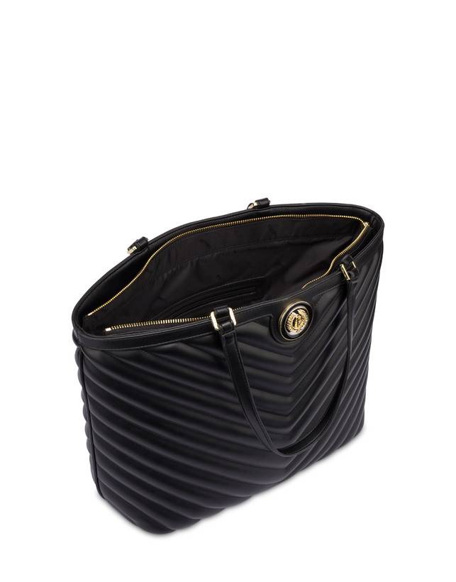Pollini Tote Bag Matelassé Sunbeam Nero Acquista Ora