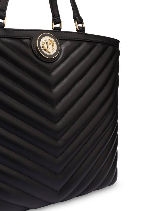 Pollini Tote Bag Matelassé Sunbeam Nero Acquista Ora