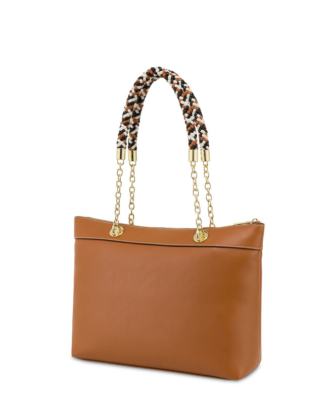 Pollini Shopper Con Intreccio Agadir Cuoio Fino Al -60%