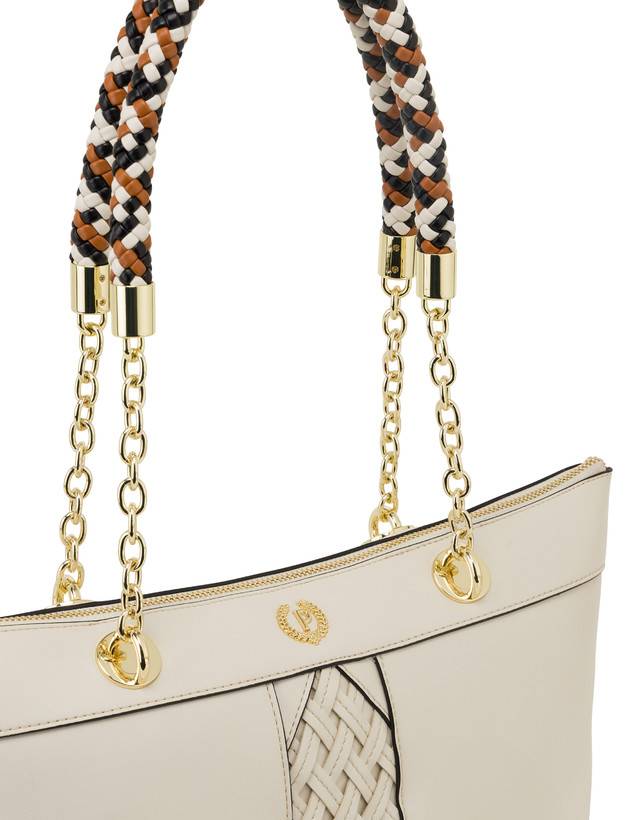 Pollini Shopper Con Intreccio Agadir Avorio Shopping Online