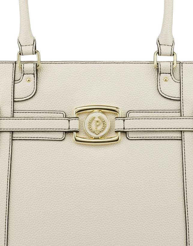 Pollini Tote Bag Incontri Avorio Prezzo Ridotto