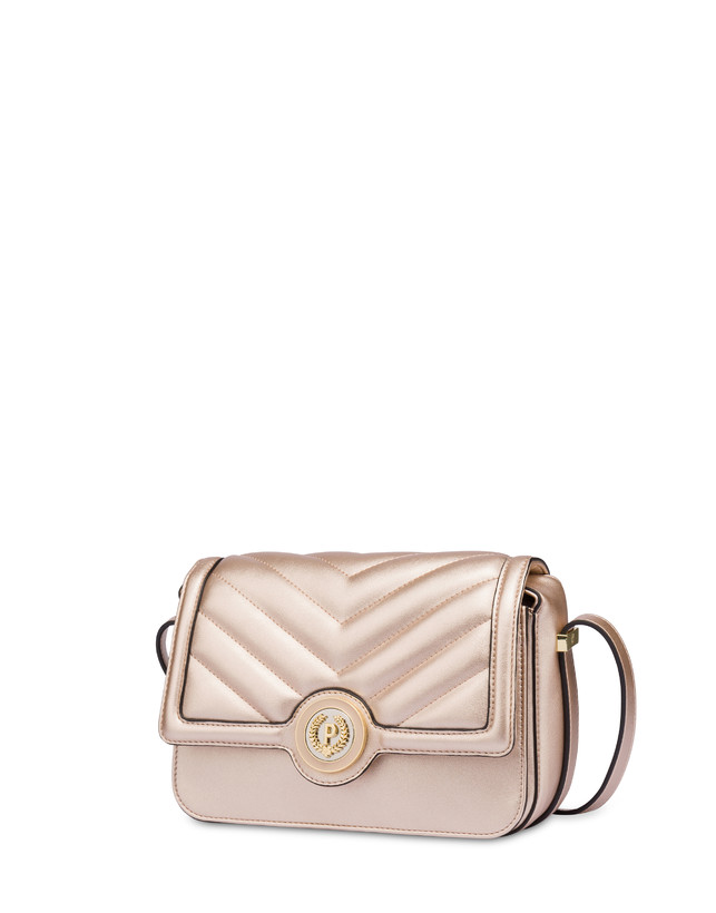Pollini Borsa A Tracolla Matelassé Sunbeam Rose Gold Convenienza