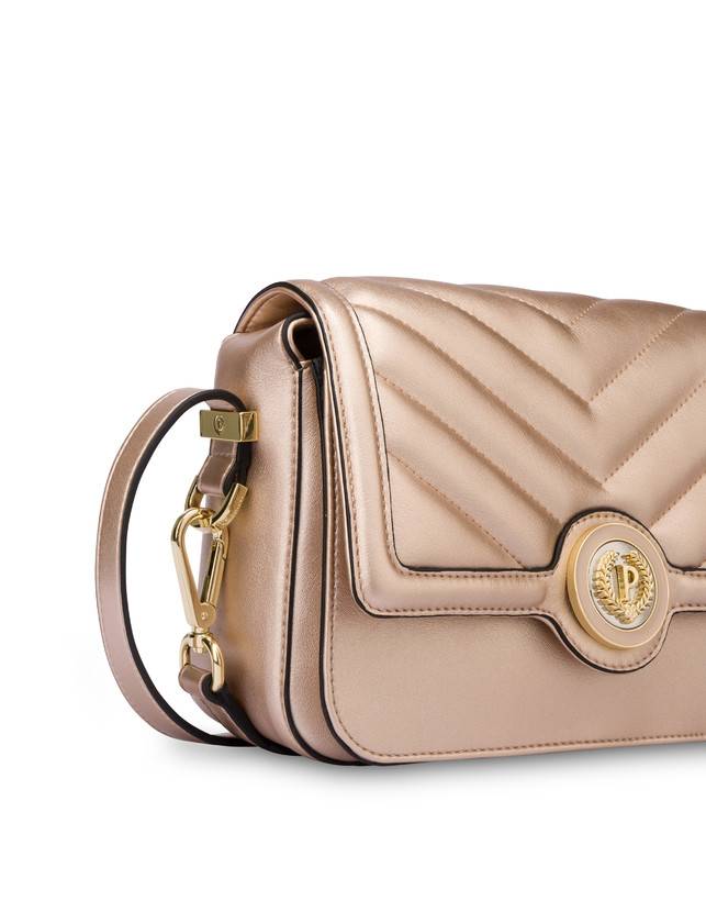 Pollini Borsa A Tracolla Matelassé Sunbeam Rose Gold Convenienza