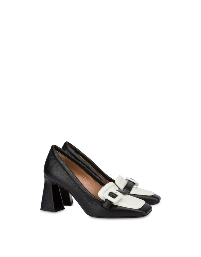 Pollini Décolleté In Vitello Bottalato Ursula Nero/ghiaccio Offerta