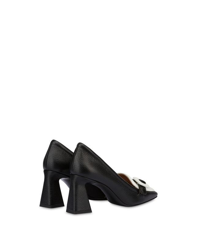 Pollini Décolleté In Vitello Bottalato Ursula Nero/ghiaccio Offerta