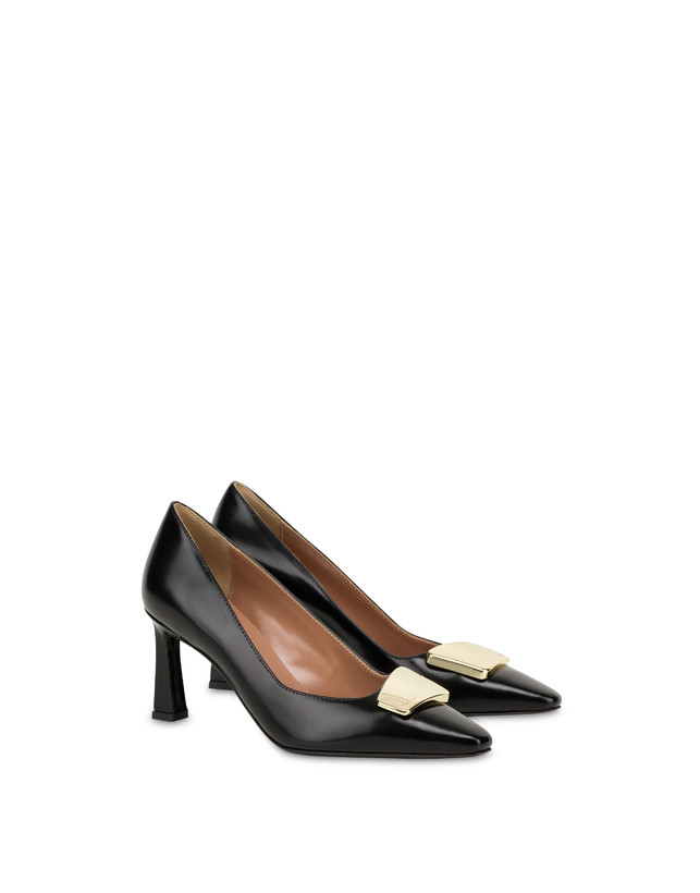 Pollini Décolleté In Vitello Abrasivato Bullion Nero Outlet