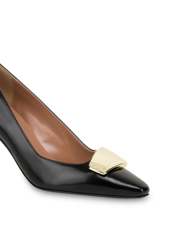 Pollini Décolleté In Vitello Abrasivato Bullion Nero Outlet