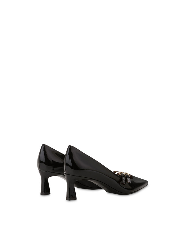 Pollini Décolleté In Vernice Bi-buckle Nero Hotsell