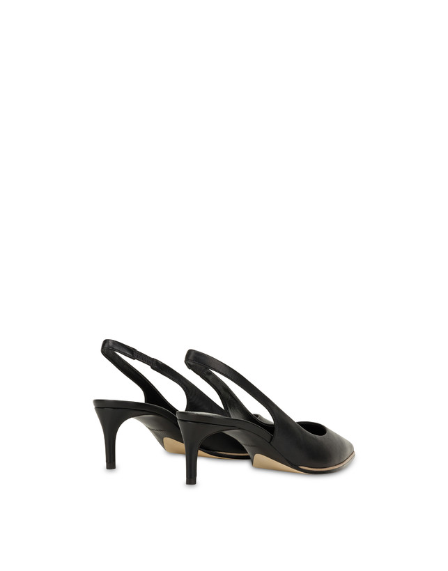 Pollini Slingback In Nappa Attitude Nero Vendita Economica