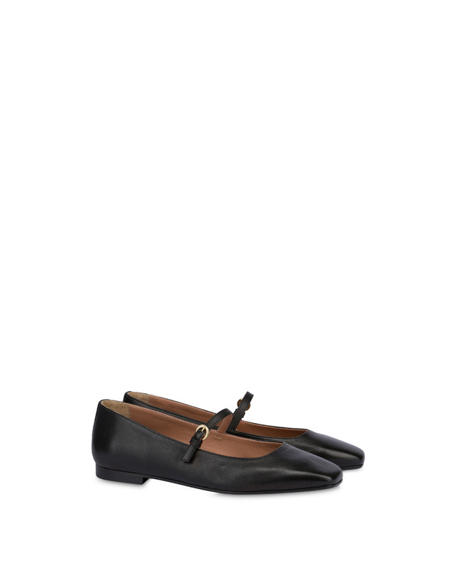 Pollini Ballerine In Nappa Nina Nero 2025