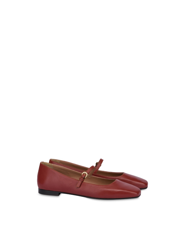 Pollini Ballerine In Nappa Nina Terracotta Italia