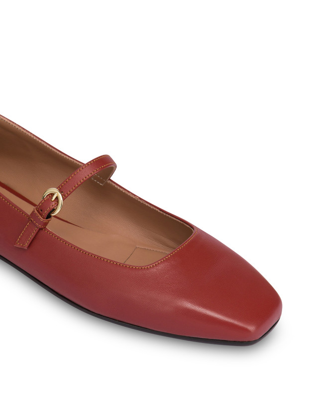 Pollini Ballerine In Nappa Nina Terracotta Italia