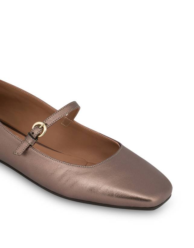 Pollini Ballerine In Nappa Laminata Nina Legno 2025