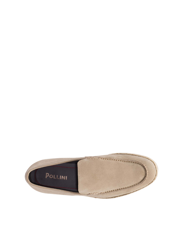 Pollini Slip-on In Crosta B-light Beige In Linea