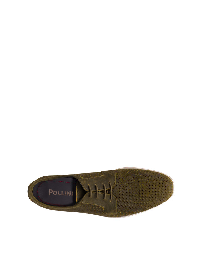 Pollini Derby In Scamosciato Traforato B-light Militare Vendita