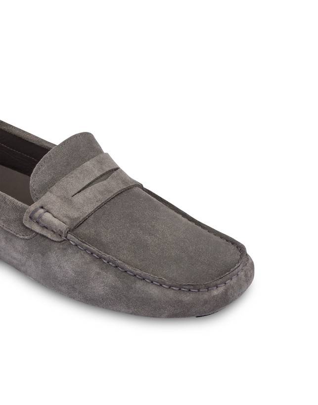 Pollini Mocassini Driver In Crosta Eazy Grafite Soddisfazione Garantita