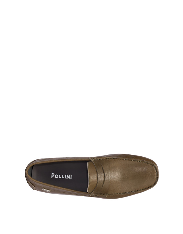 Pollini Mocassini In Nappa Eazy Militare Negozi Online