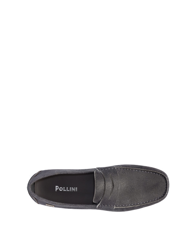 Pollini Mocassini In Capra Drivers Grafite Acquista Ora