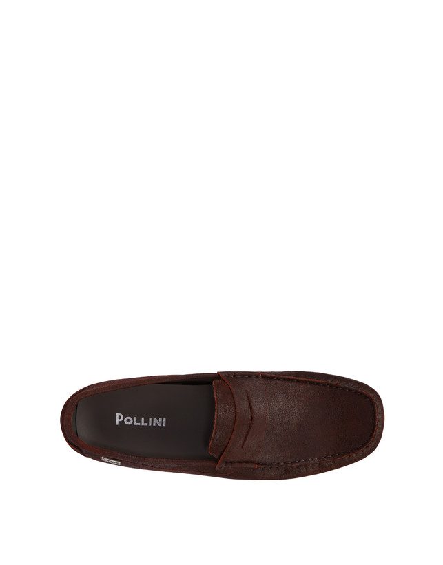 Pollini Mocassini In Capra Drivers Ruggine Consegna Veloce