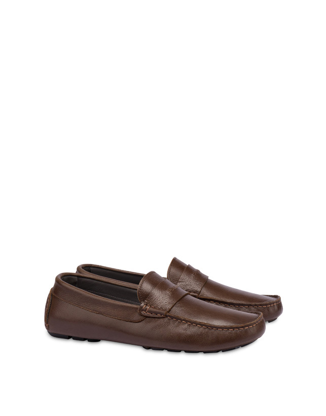 Pollini Mocassini Driver In Vitello Eazy Fango Promozione Limitata