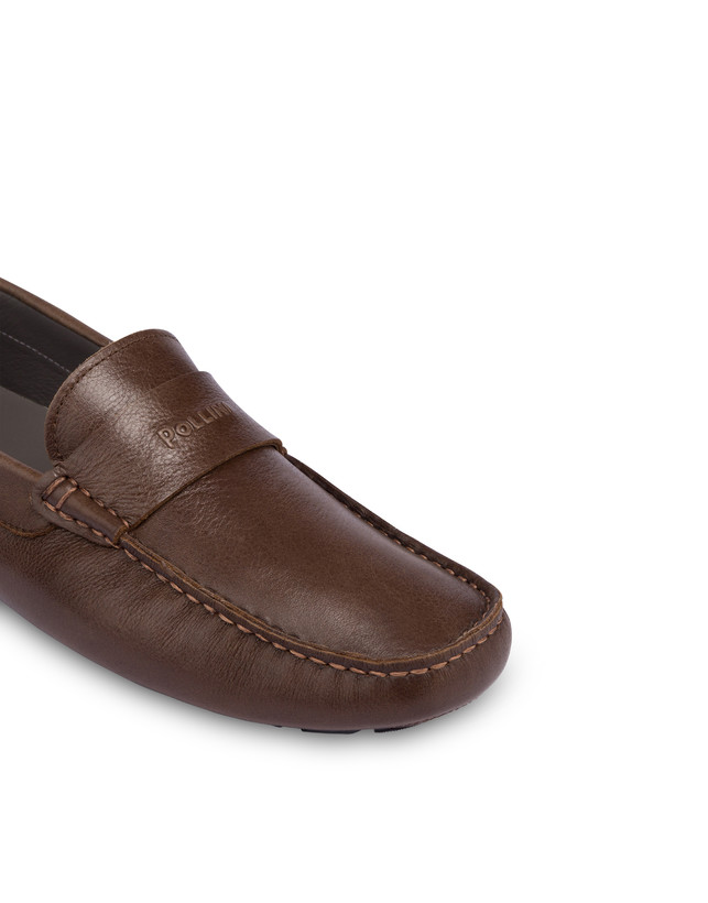 Pollini Mocassini Driver In Vitello Eazy Fango Promozione Limitata