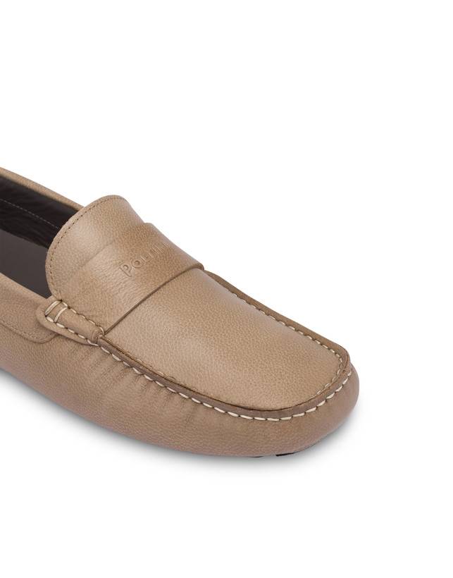 Pollini Mocassini Driver In Vitello Eazy Taupe Fino Al -60%