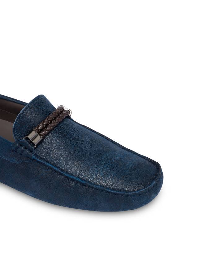 Pollini Mocassini Con Morsetto In Pelle Eazy Blu Shopping Online