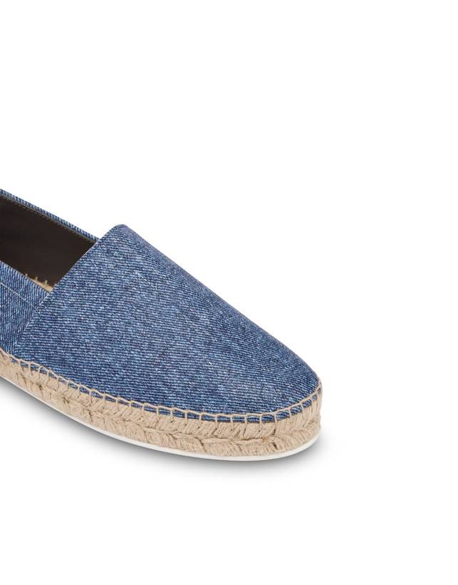 Pollini Espadrillas In Capra Stampa Denim Blu Prezzo Ridotto