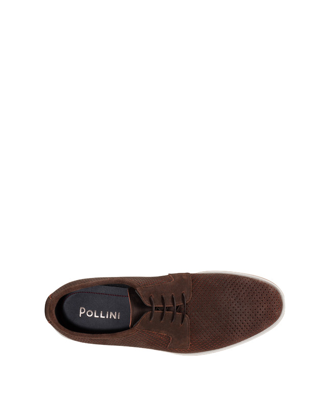 Pollini Derby In Scamosciato Traforato B-light T.moro Sottocosto