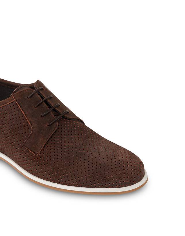 Pollini Derby In Scamosciato Traforato B-light T.moro Sottocosto