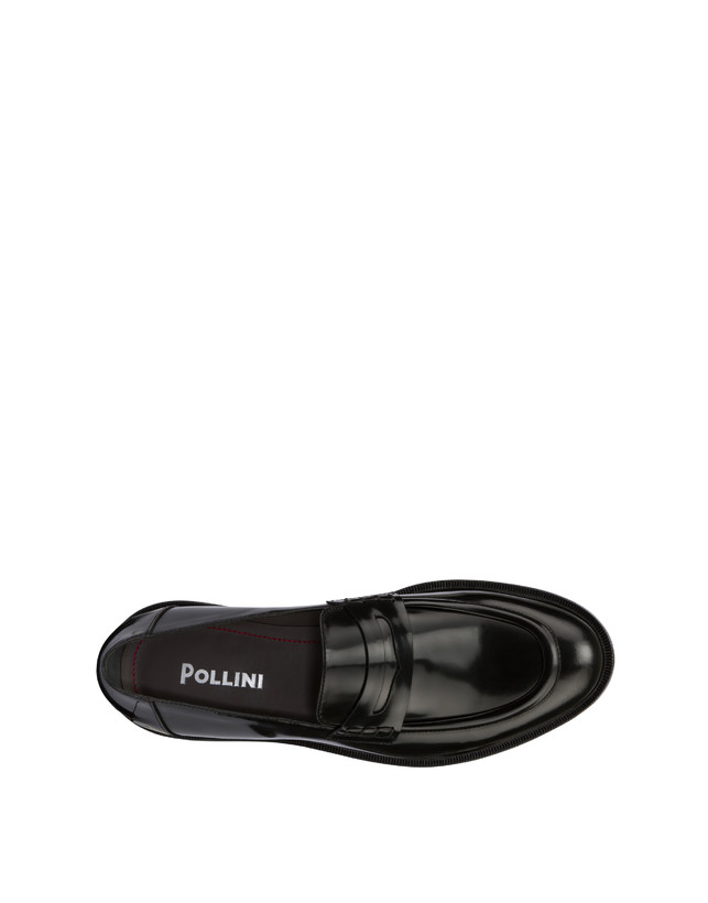 Pollini Mocassini In Vitello Abrasivato 1920 Nero Sconto
