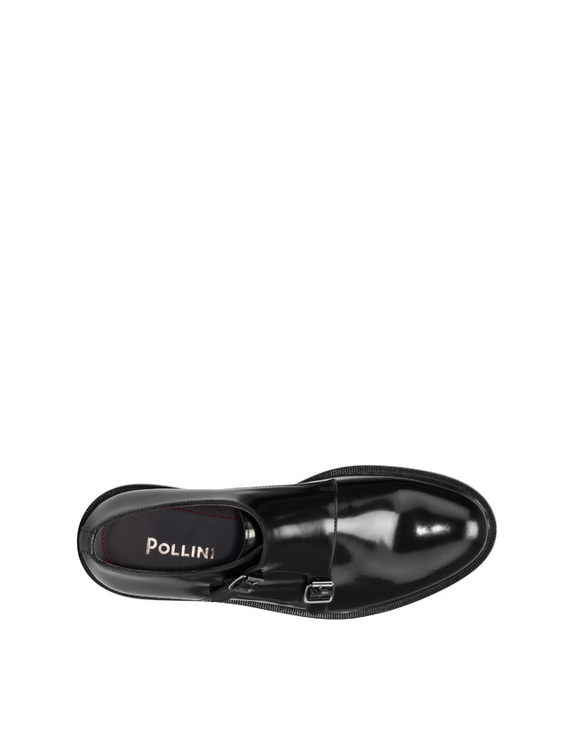 Pollini Monk Strap In Vitello 1920 Nero Economico